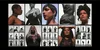 A series of close up portraits of seven womxn, side by side with three grid images in black and white of these same individuals.