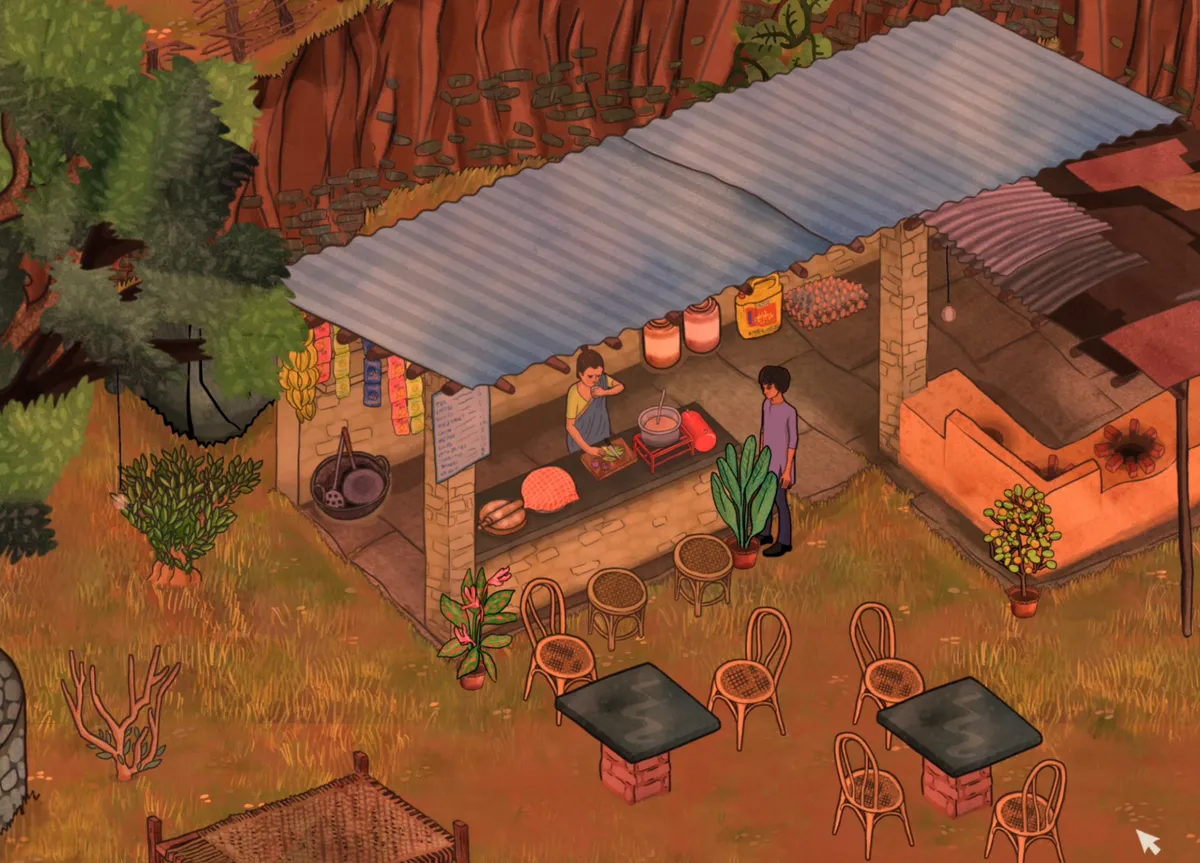 A screenshot of a game set in India