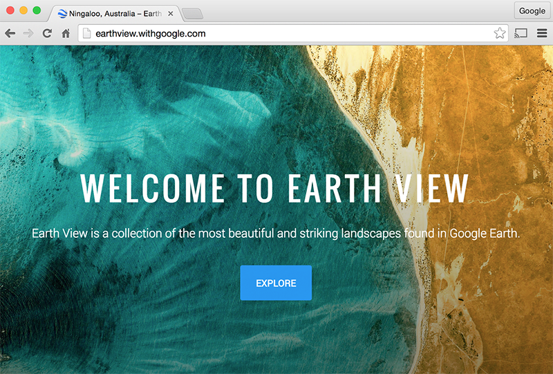 Aufnahme der Google Earth Web-Galerie.