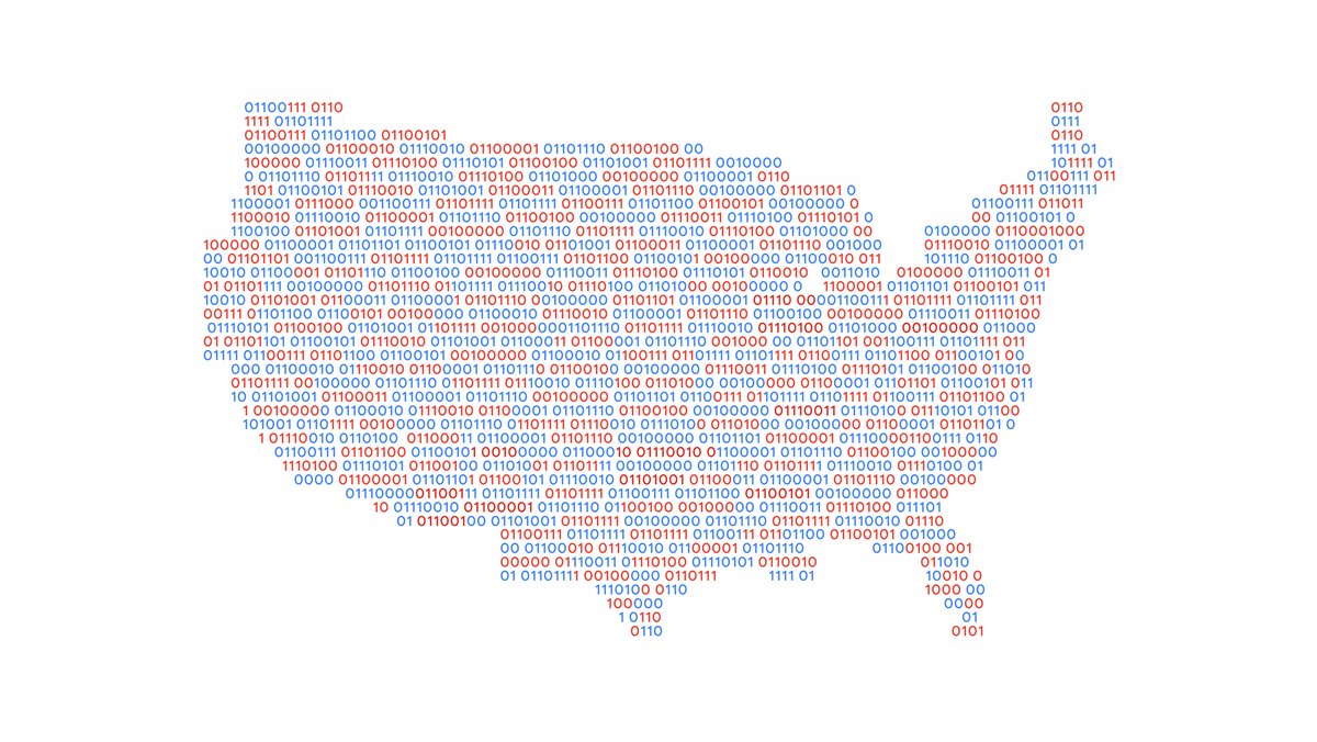 North America Binary Code Map blue red.jpg