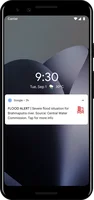 Google Flood-Alarm auf einem Smartphone