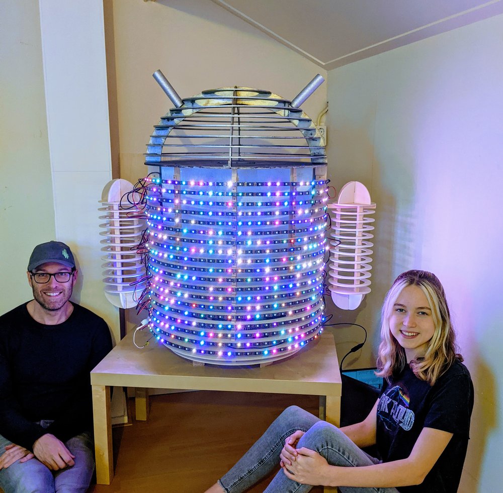 Christian and Janine with their robot