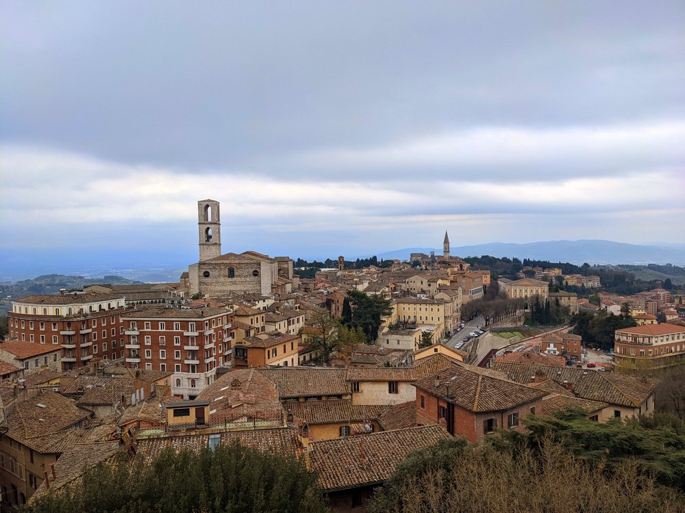 View from the 2022 festival site in Perugia, Italy