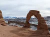 Il Delicate Arch nel Parco Nazionale di Arches, Utah, Stati Uniti, senza persone intorno