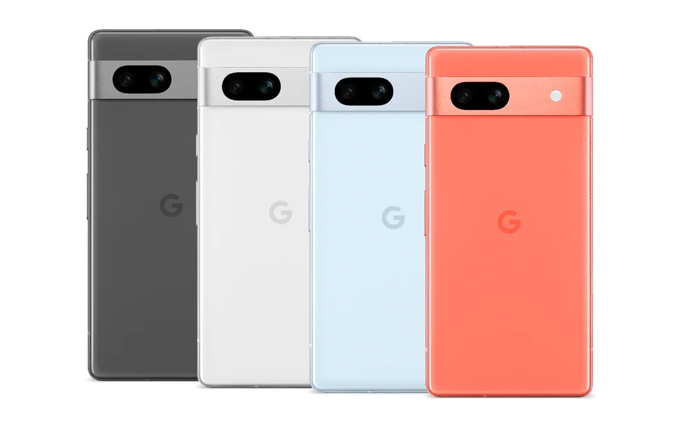 Pixel 7a có đủ bốn màu: Than, Tuyết, Biển và San hô