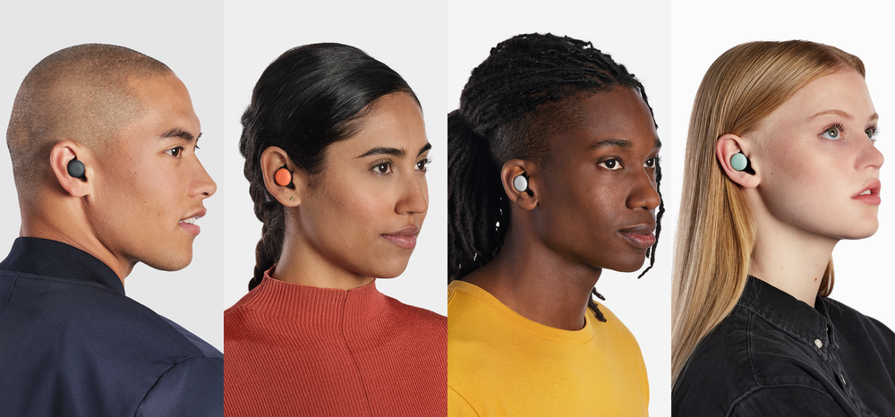 Multiple people wearing Pixel Buds