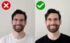 A side-by-side comparison of photos with the subject wearing light and dark shirts.