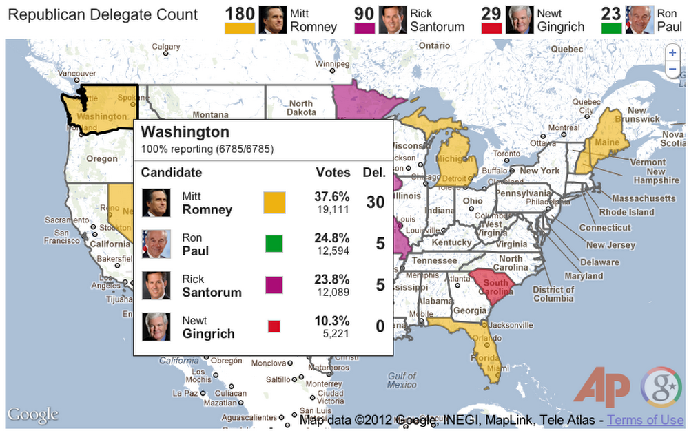 Super Tuesday Map
