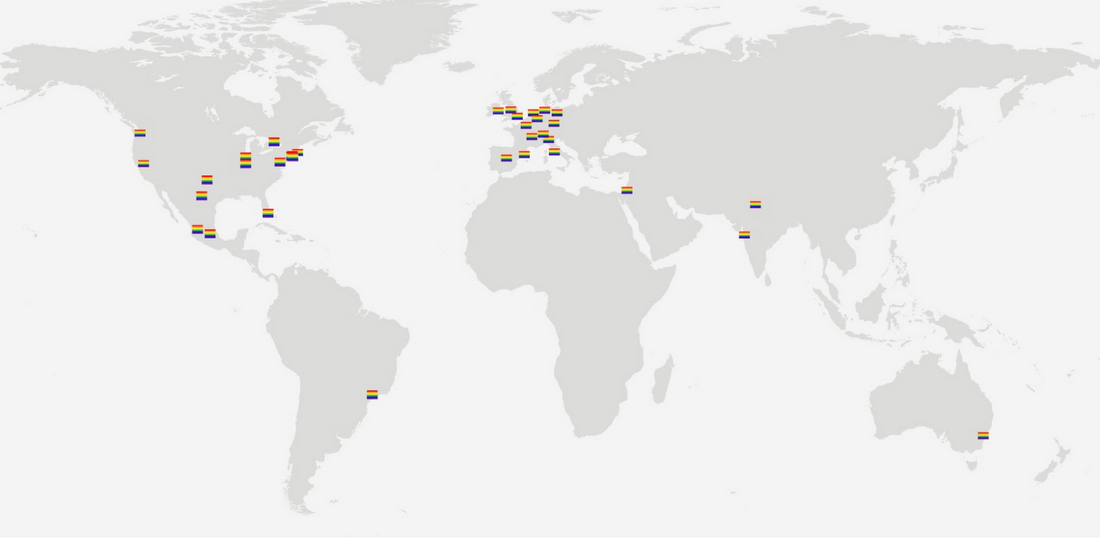 google map rainbow gay pride manhattan