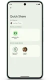Un Pixel 8 que muestra la opción de Compartir rápidamente desde teléfonos Pixel a tabletas Pixel