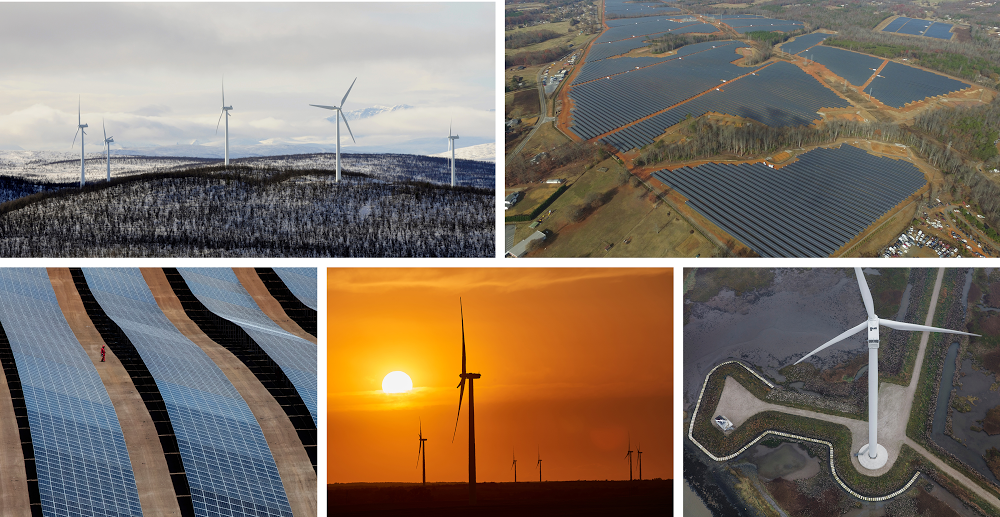 Current wind and solar projects