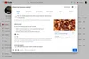 Tab di Creator Studio con immagine di pizza sulla destra e indicazioni in inglese sulla sinistra