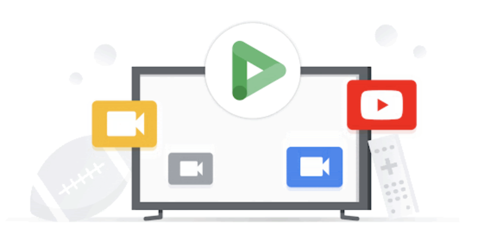 Uno schermo con le icone di YouTube e Google