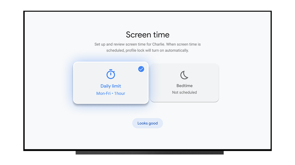 Screen time limits