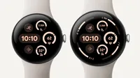 Comparaison côte à côte des tailles de Pixel Watch 3 de 41 mm et de 45 mm