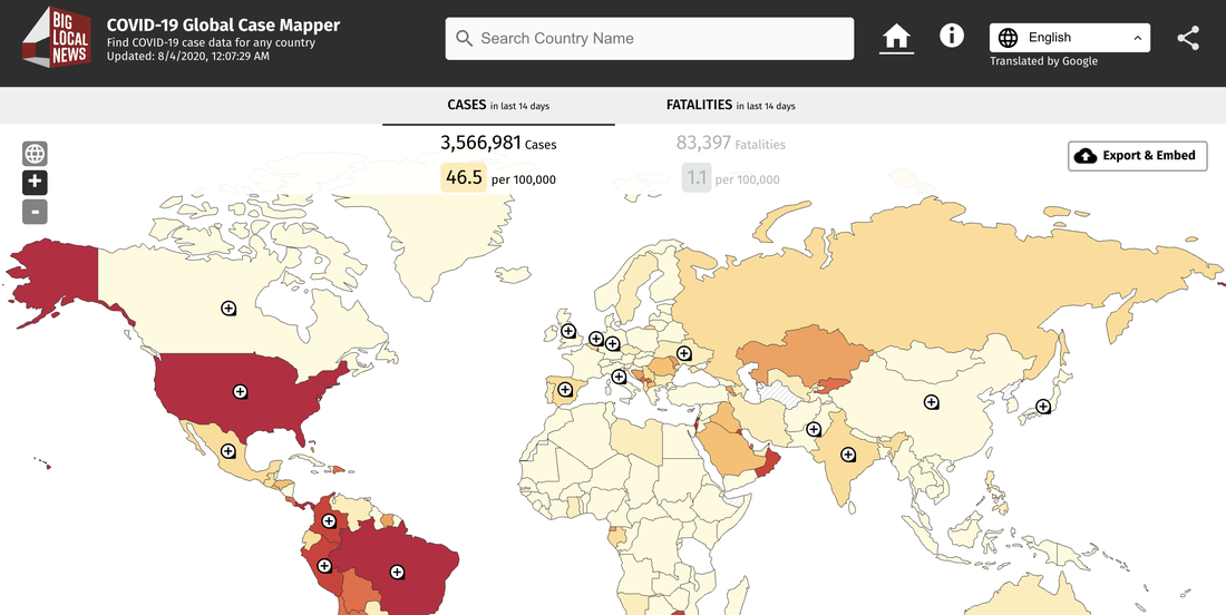 Cases maps. Covid 19 Map. Google Global.