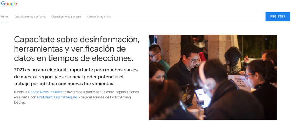 The Spanish website for disinformation trainings for journalists