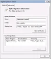 Image of digital signatures settings