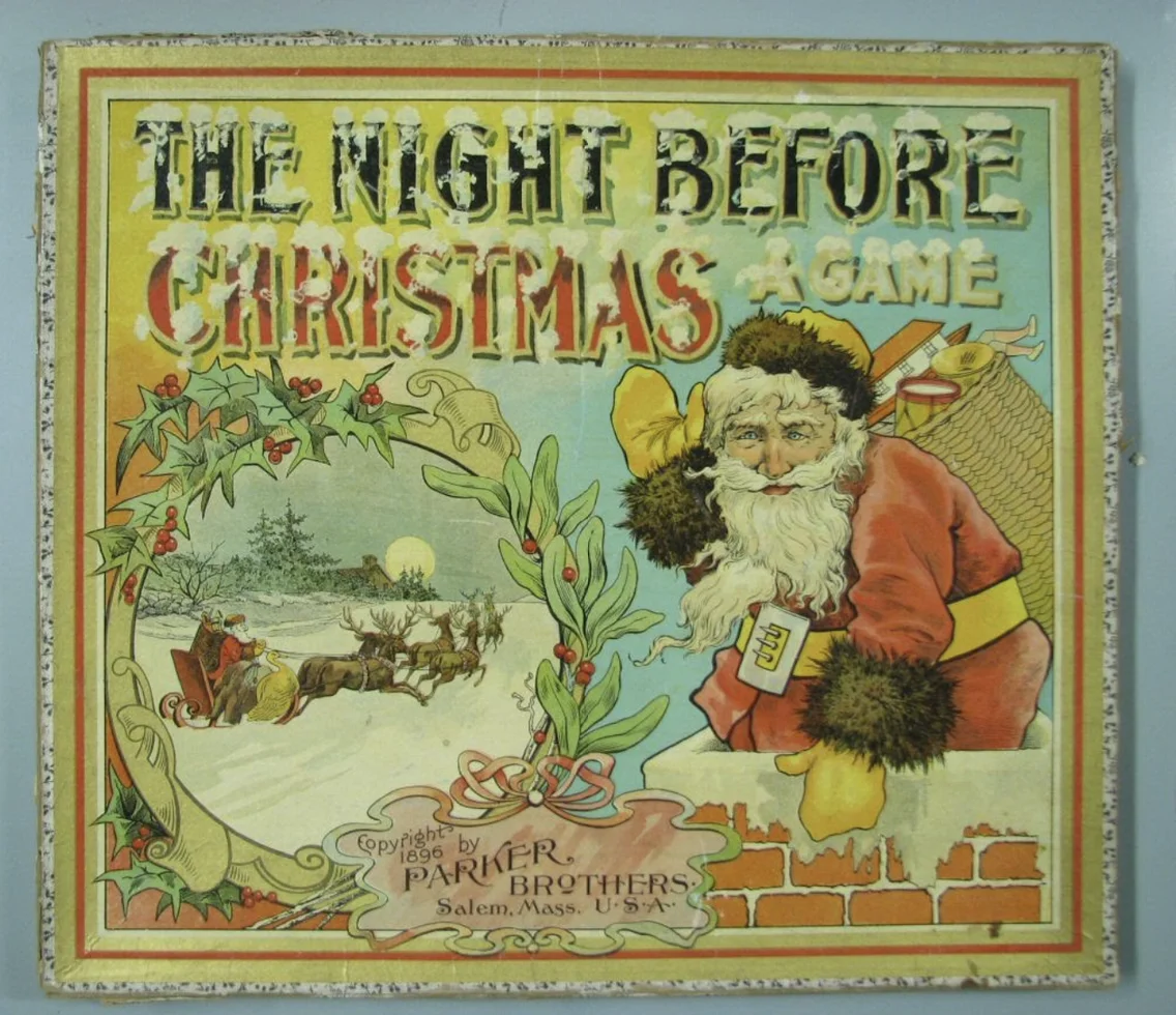 1896 board game of the night before Christmas