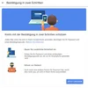 Screenshot der Zweifaktor Authentifizierung im Google Konto