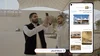 من خلال تطبيق عدسة جوجل، قام صانعا المحتوى في الصورة من معرفة صالة الحجاج في جدة عبر تصويرها
