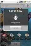 A screenshot of how voice search works