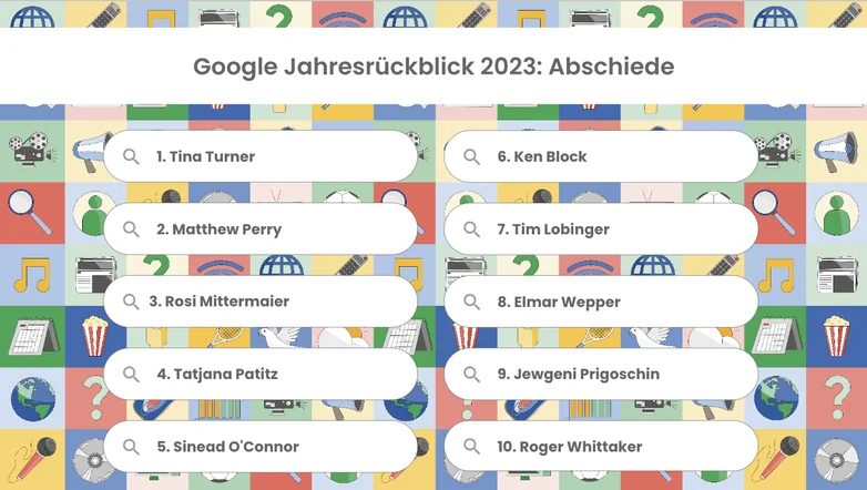 Grafik mit 10 Suchfeldern