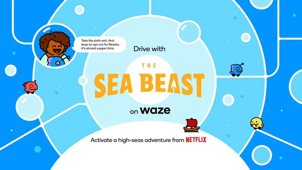 Drive with The Sea Beast on Waze