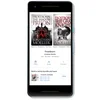 A Pixel phone displays the series page for the Frostborn book series with a “Build a series bundle and save” offer showing 15 books available and three discount tiers.