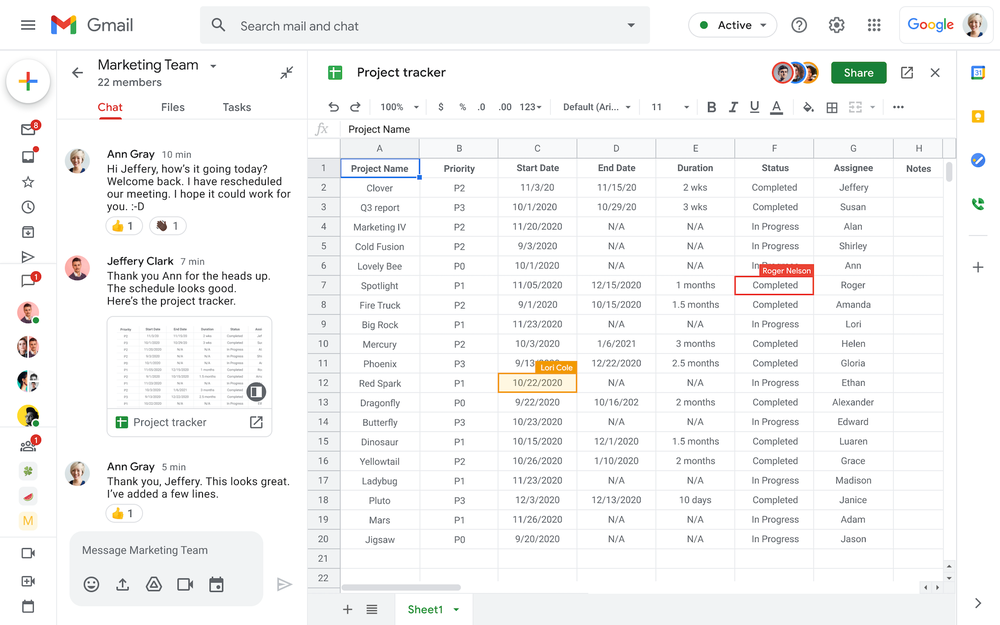 A still image of a Sheet open side-by-side in Rooms