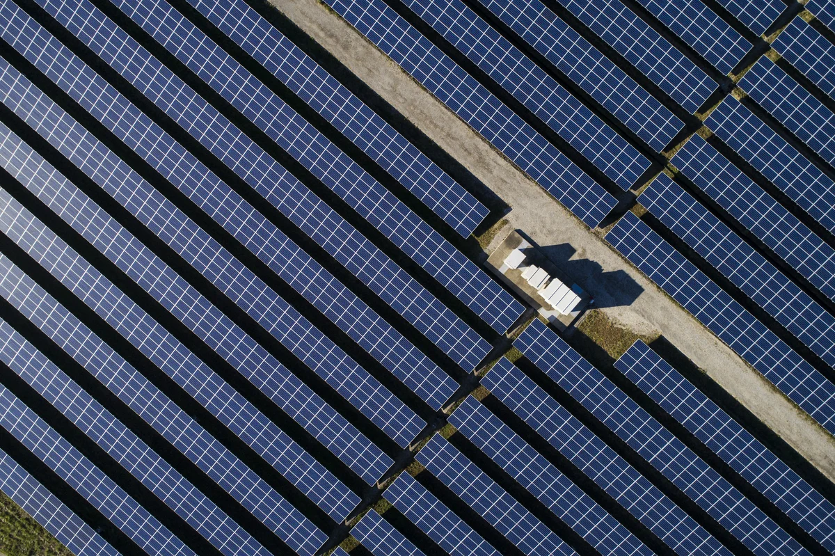 An image of a solar farm