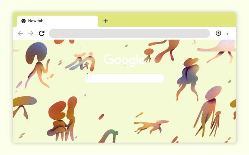New Chrome theme of various characters in the Brooklyn community coming together.