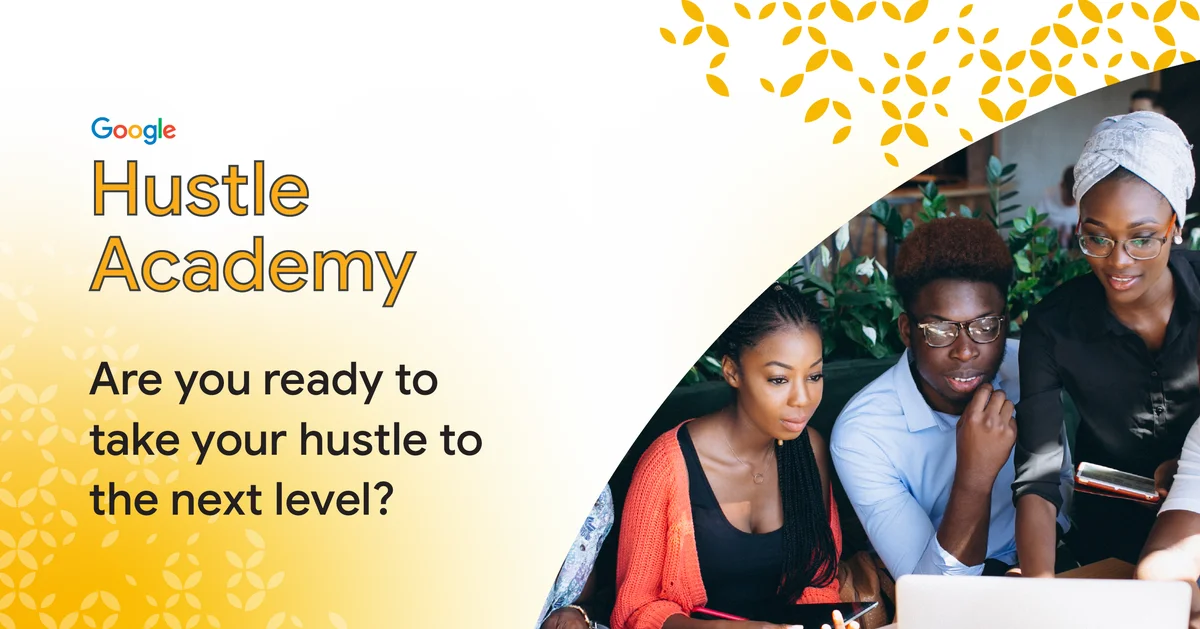 Hustle Academy digital banner with text reading "are you ready to take your hustle to the next level?"