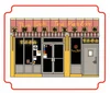 An illustrated version of Nom Wah Tea Parlor featuring Google's logo in the window.