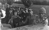 Black and white photo of a group of student soldiers in uniform, looking at the camera