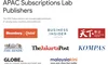 A graphic with the logos of news organizations that took part in the Google News Initiative’s APAC Subscriptions lab.