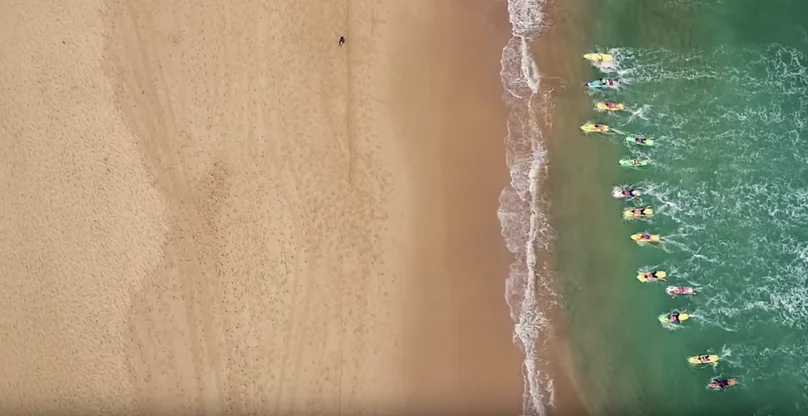 Surfers on the beach