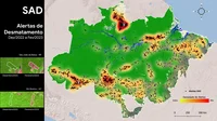 Sistema de Alerta de Desmatamento (SAD) do Imazon, lançado em parceria com o Google, com a Earth Engine, em 2012