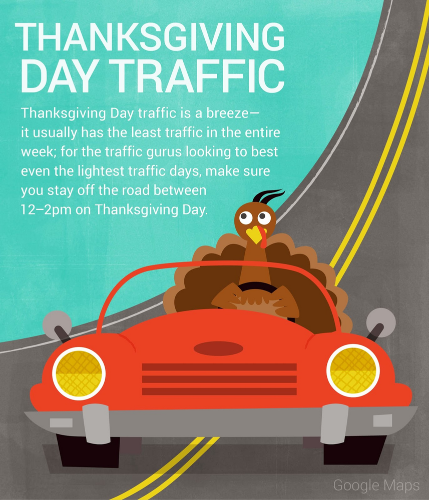 Seven traffic tips to get you to the Thanksgiving table