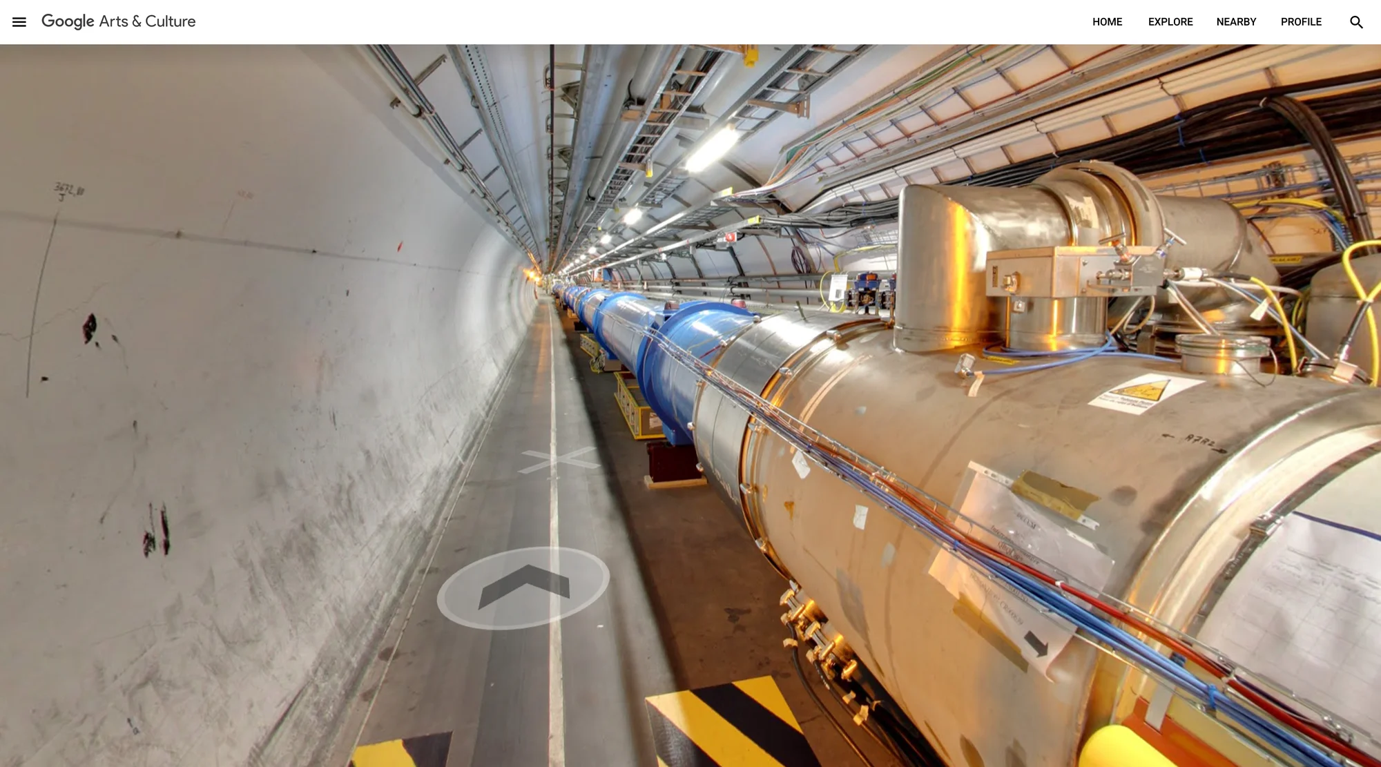 Image of a metal tube running into the distance