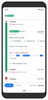A screenshot of a Pixel phone that shows transit directions and crowdedness predictions on Google Maps