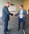 Google VP of Privacy, Safety & Security Royal Hansen meets with Polish minister Janusz Cieszyński at the CYBERSEC Forum in Katowice