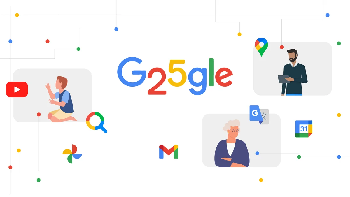 logo do google 25 anos