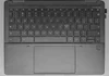 A top-down photo of a Chromebook keyboard, showing all lowercase keys.