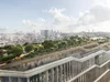 A computer generated image showing the roof of Google’s new building on King’s Boulevard, workers are pictured on the terrace and the roof itself is lined with trees and plants.