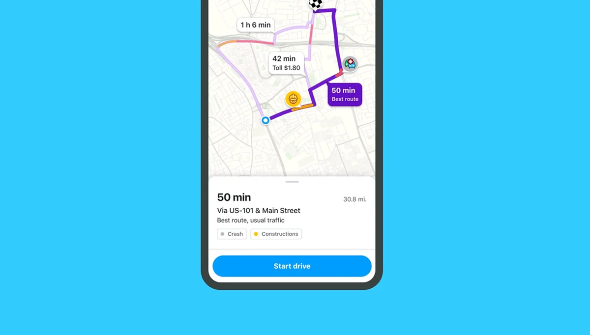 Waze trip preview—now with more routing info