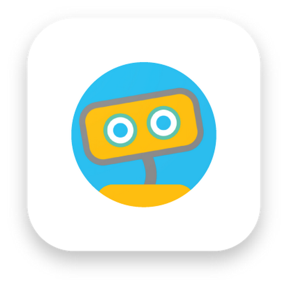 The Woebot app logo, which features a yellow robot on a blue background.