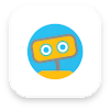 The Woebot app logo, which features a yellow robot on a blue background.