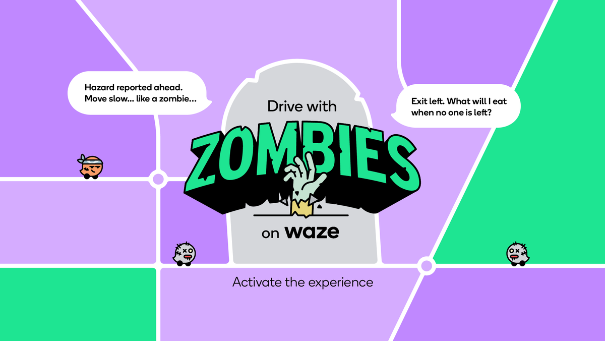 Drive with Zombies on Waze