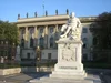 Statue of Alexander von Humboldt in front of Humboldt University in Berlin